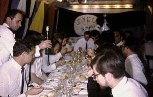 Repas de Noël à bord du Galliéni - Photo Robert Rivière